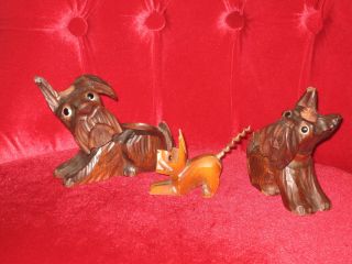 Raucherset Zigarettenspender Korkenzieher Scottish Terrier Herrenzimmer Rar Holz Bild