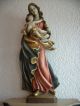 Madonna Mit Kind Wandsockel Holzfigur Handgeschnitzt 68 Cm. Skulpturen & Kruzifixe Bild 4