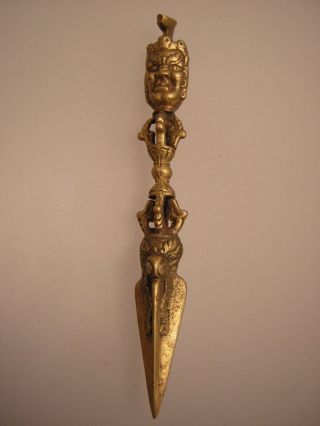 Phurba Aus Tibet (metal Ritual Objekt Ph 7) Bild