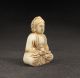 Alte Buddha Skulpturen Anhänger Netsuke,  Natürlicher Jade Stein,  China Asiatika: China Bild 1