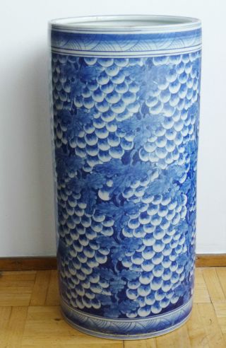 China Große Porzellan Vase Chinese Large Porcelain Vase Blue White 19th / 20th Bild