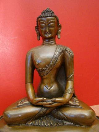 Anmutiger Amitayus - Sitzender Bronze Buddha Bild