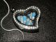 1 Silber Silber Floating Medaillon Kette Anhänger Kette Halskette Herz Liebe Entstehungszeit nach 1945 Bild 1