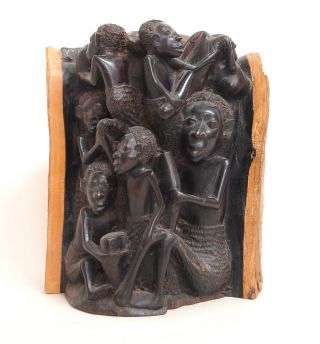 Afrikanische Skulptur - Lebensbaum - Ebenholz - Klein Bild