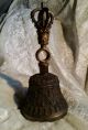 Tibet Ritual Glocke Traditionelle Buddhistische Tibetische Hand - Glocke Metall Entstehungszeit nach 1945 Bild 1