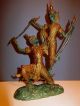 Buddha Ganesha Tempeltänzer Siam Paar Tanz Figur Statue Bronze Vergoldet Selten Entstehungszeit nach 1945 Bild 4