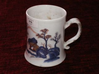 Alte Porzellan Tasse,  Krug,  China,  Blau,  Handarbeit,  18.  Jhd Bild
