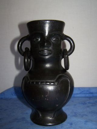 Steinfigur Indio - Götterfigur Mexiko Maya Azteken,  Vase Mit Henkel?rarität Bild