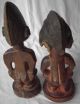 2 X Yoruba Figur Antik Holz Zwillinge Ibeji Aus Nigeria - Holzfigur Afrika 28 Cm Entstehungszeit nach 1945 Bild 1