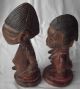 2 X Yoruba Figur Antik Holz Zwillinge Ibeji Aus Nigeria - Holzfigur Afrika 28 Cm Entstehungszeit nach 1945 Bild 3