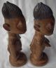 2 X Yoruba Figur Antik Holz Zwillinge Ibeji Aus Nigeria - Holzfigur Afrika 25 Cm Entstehungszeit nach 1945 Bild 3