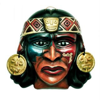 Inka - Shop Peru: Keramik Maske Inca,  Wand - Schmuck Bild