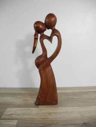 Liebespaar Figur Skulptur Standfigur Deko Abstrakt Mangoholz Asien 49cm Bild
