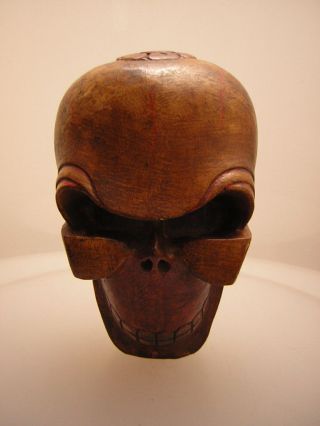 Totenkopf Aus Nepal (wooden Skull Head 1) Bild