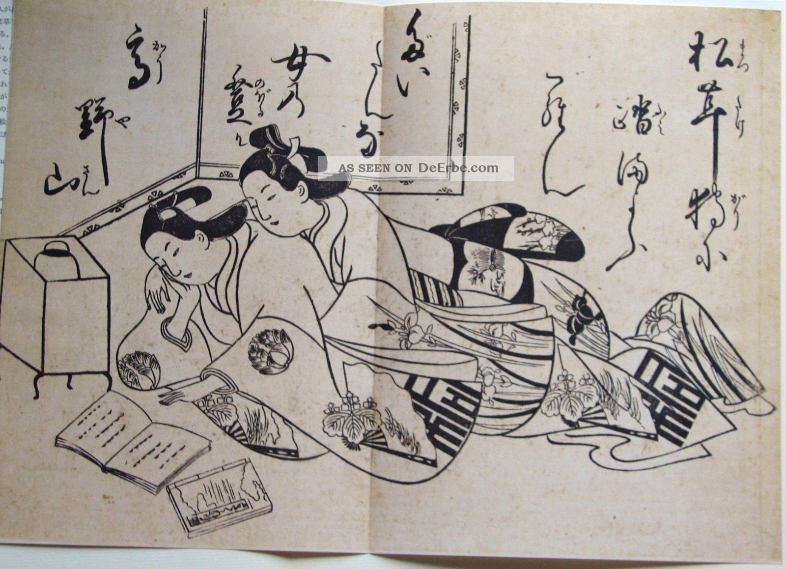 12 Japanische Holzschnitte /drucke Beautyful Women Kiyohiro Woodcut Erbstück Entstehungszeit nach 1945 Bild