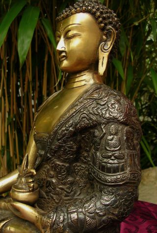 Medizin Buddha Statue Feuervergoldet,  Buddhas Life,  Aus Tibet 6,  0 Kilo Bild