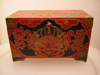 Schmuckkiste Truhe Aus Tibet (tibet Wooden Box) Bild