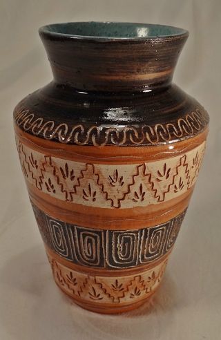Einzigartige Vase Keramik Chile Töpferware 70er Bild