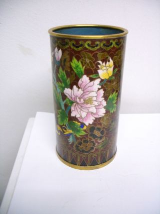 Tolle ältere Vase,  Cloisonne Wohl China - 1950er Jahre Bild