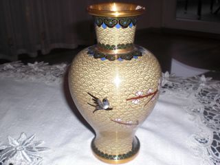Cloisonne Vase Im Einem Perfektem Mit Tollen Motiven Bild