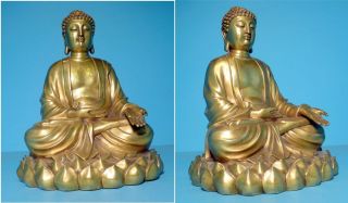Buddha Skulptur,  Sakyamuni,  Skt.  Samadhi - Mudra,  Buddhismus,  Tibet,  Asien Bild