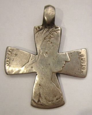Silberanhänger,  Maria - Theresientaler - Kreuz,  Äthiopien,  Silver Cross,  Ethiopia Bild