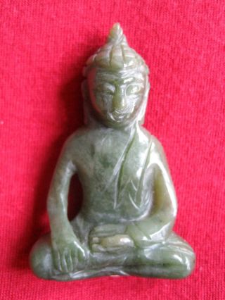 Kleine Buddha Figur Aus Jade Thailand Bild