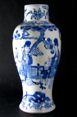 Vase,  Blauweiß - Porzellan,  China,  19.  Jh. ,  Kangxi - Marke Bild
