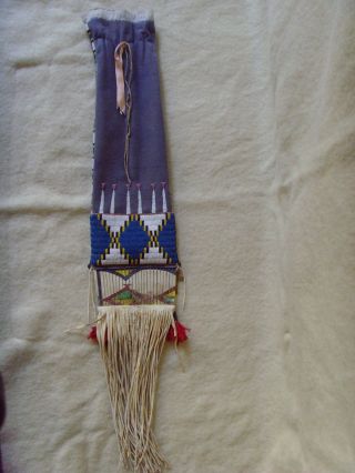 Bestickte Indianische Pfeifentasche,  Replika Im Stil Der Yankton Sioux Um 1875 Bild