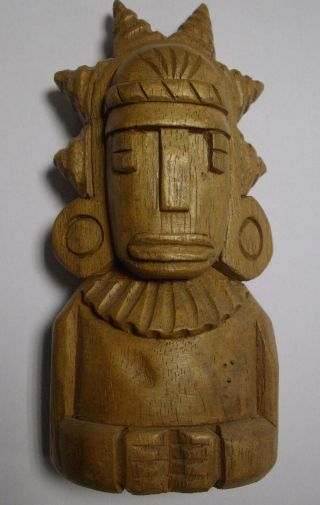 Mexiko Maya Holz Figur Statue 14cm Mexico Südamerika Bild