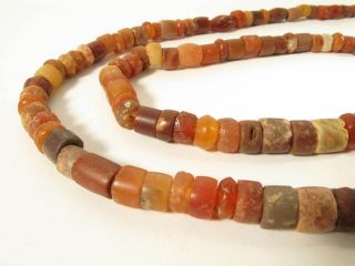 Schöner Strang Alte Steinperlen Sahara Antique Rare Stone Beads Afrozip Bild