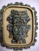 Mexiko Inka Maya Götter Kopf Im Rahmen Grüner Stein Mexico Südamerika Internationale Antiq. & Kunst Bild 1