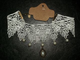 1 Bezaubernde Messing Spitze Spitzen Hals Kette Halskette Amulett Gothic Bild