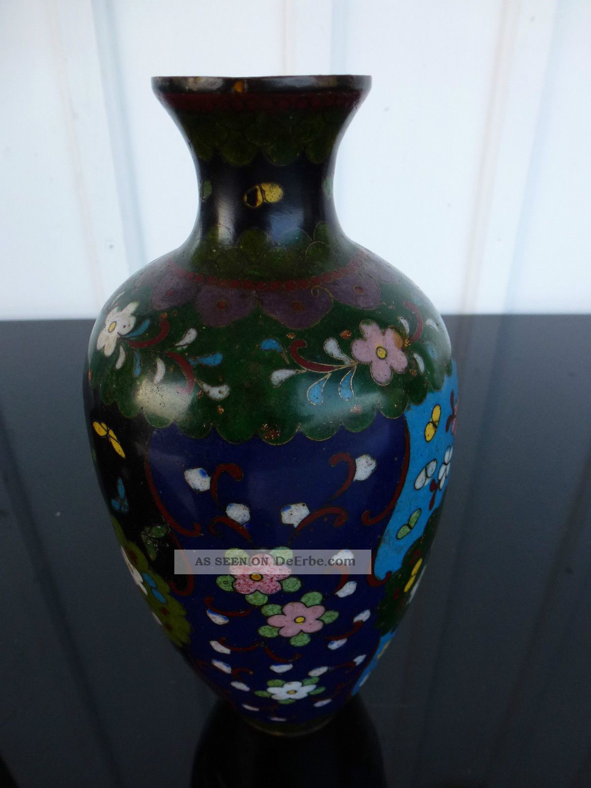 Wunderschöne Cloisonné Vase Japan Meiji Emaille Bronze Asiatika: Japan Bild