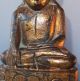 Gilt Hardwood Buddha Statue /teak/ Sehr Alt / Opfergabe / Aus Kloster In Burma Asiatika: Südostasien Bild 6