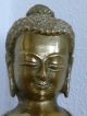 Alter Antiker Buddha Lotus Thron Thailand Bronze Messing Figur Skulptur Schwer Asiatika: Südostasien Bild 1