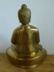 Alter Antiker Buddha Lotus Thron Thailand Bronze Messing Figur Skulptur Schwer Asiatika: Südostasien Bild 3