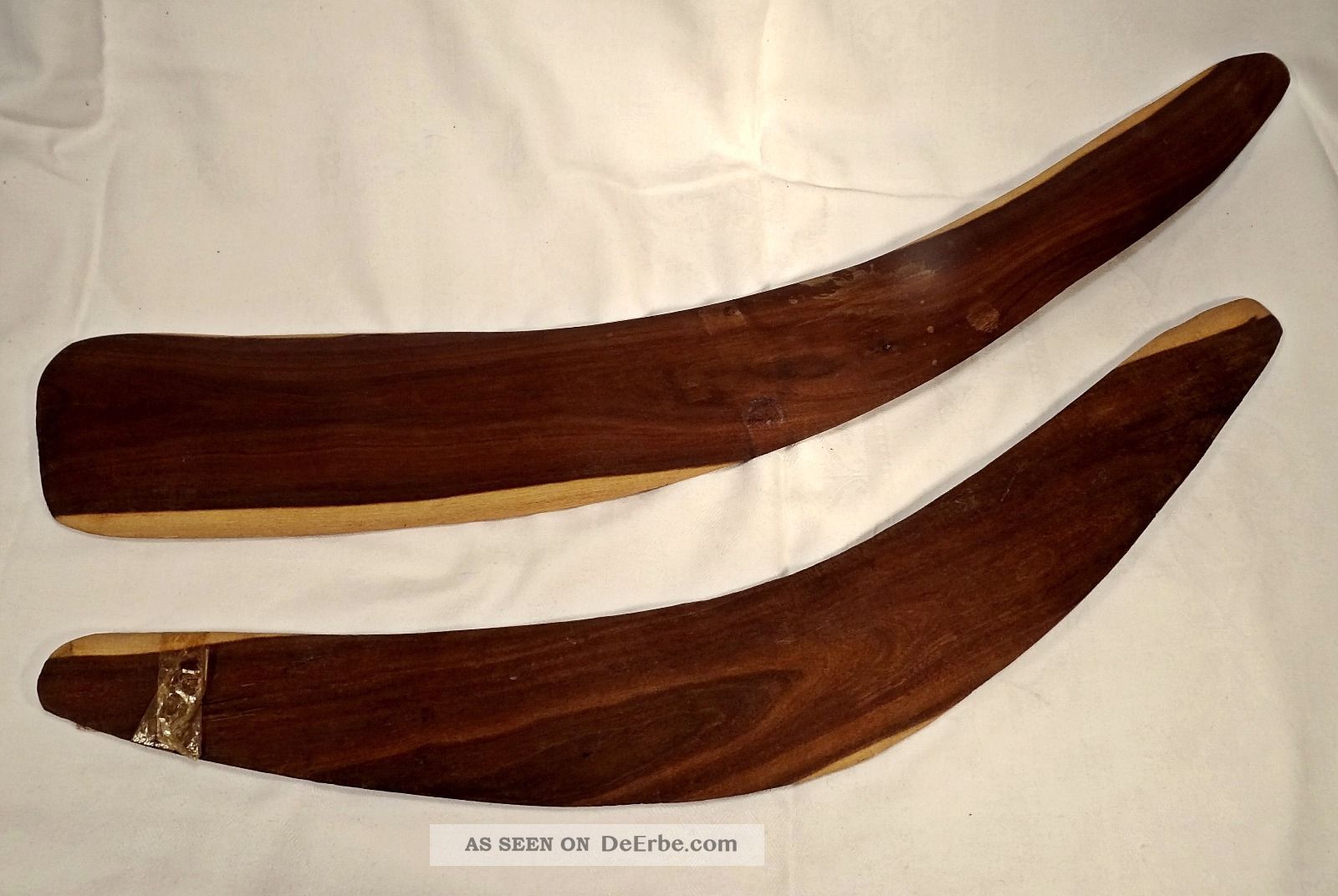 Bumerang Australien 2 Stück Holz Dekoration 80er 90er Internationale Antiq. & Kunst Bild
