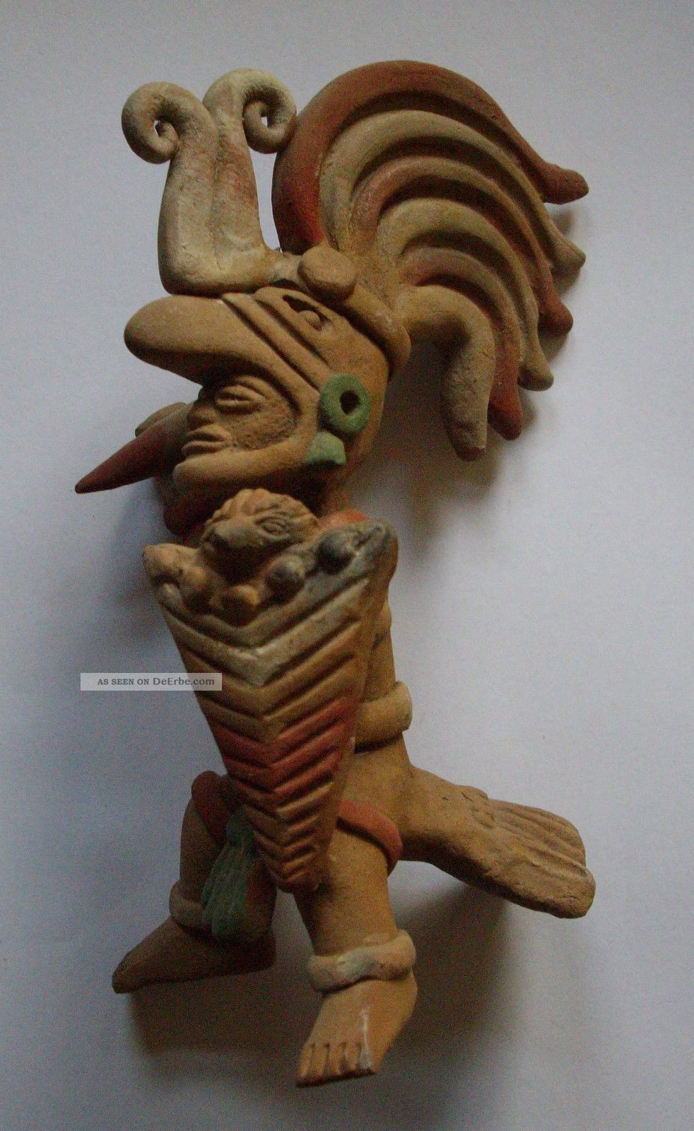 Mexico Inka Mexiko Maya Inka Ton Figur Krieger 16cm Mexico Südamerika