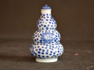 Sammeln Altes Chinesische Blau - Weiß - Porzellan,  Handbemalt Lotus Snuff Bottle Bild