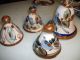 4 X Ton Glocken Aus Mexiko Bemalt Internationale Antiq. & Kunst Bild 3