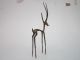 Skulptur Gazelle,  Springbock,  Gelbguß,  Fragile Darstellung,  Burkina Faso,  Afrika Entstehungszeit nach 1945 Bild 4