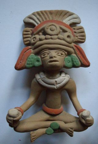 Mexiko Inka Maya 2 Stück Figuren Statue 12cm Aus Ton Mexico Südamerika Bild