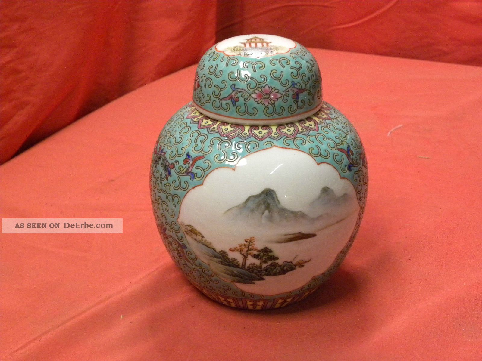 321) Deckelvase 12,  5 Cm Mit Deckel 15 Cm Zhongguo Jingdezhe Marke Um 1980 China Entstehungszeit nach 1945 Bild