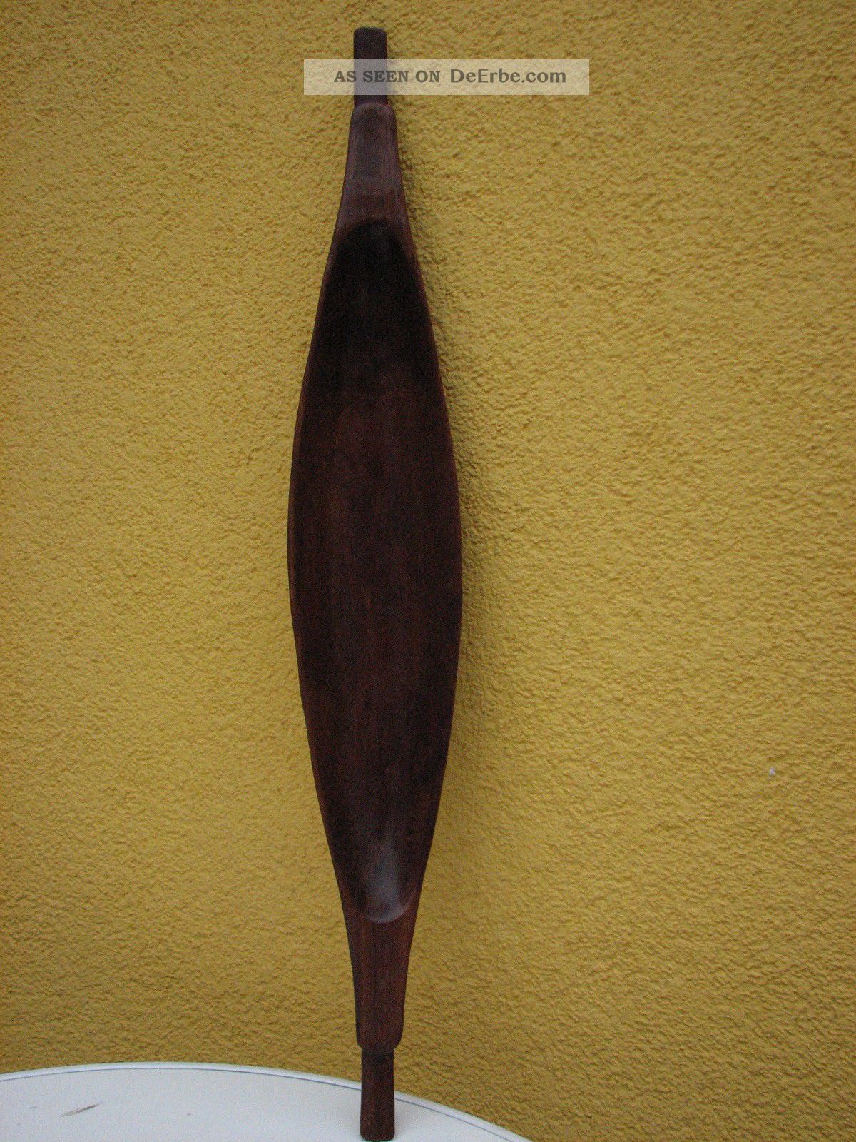 Se25 Schale Schiffchen Vollholz Holzschale Dunkel Afrika 72 Cm Lang Entstehungszeit nach 1945 Bild