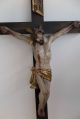 Antikes Holzkreuz/kruzifix,  Jesus Am Kreuz,  Handgeschnitzt Skulpturen & Kruzifixe Bild 1