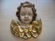 Madonna Mit Kind Und Engel Holzfigur Handgeschnitzt 64 Cm. Skulpturen & Kruzifixe Bild 8
