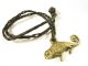 Lederband Mit Anhänger Tusyan Chamäleon Brass Pendant Chameleon Afrozip Entstehungszeit nach 1945 Bild 2