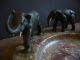 Große Marmorschale Mit 3 Elefanten Aus Bronze - Wiener Bronze? Internationale Antiq. & Kunst Bild 1