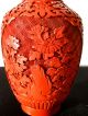 Chinesische,  Rot Geschnitzte Lack Vase In Einem Hervorragendem. Asiatika: China Bild 5